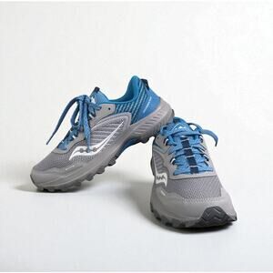 SAUCONY Excursion TR15 Trail Running Shoes W's 8 Alloy/Topaz Athletic Travel NWB